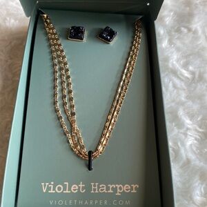 Violet Harper Isla layered necklace and earring
